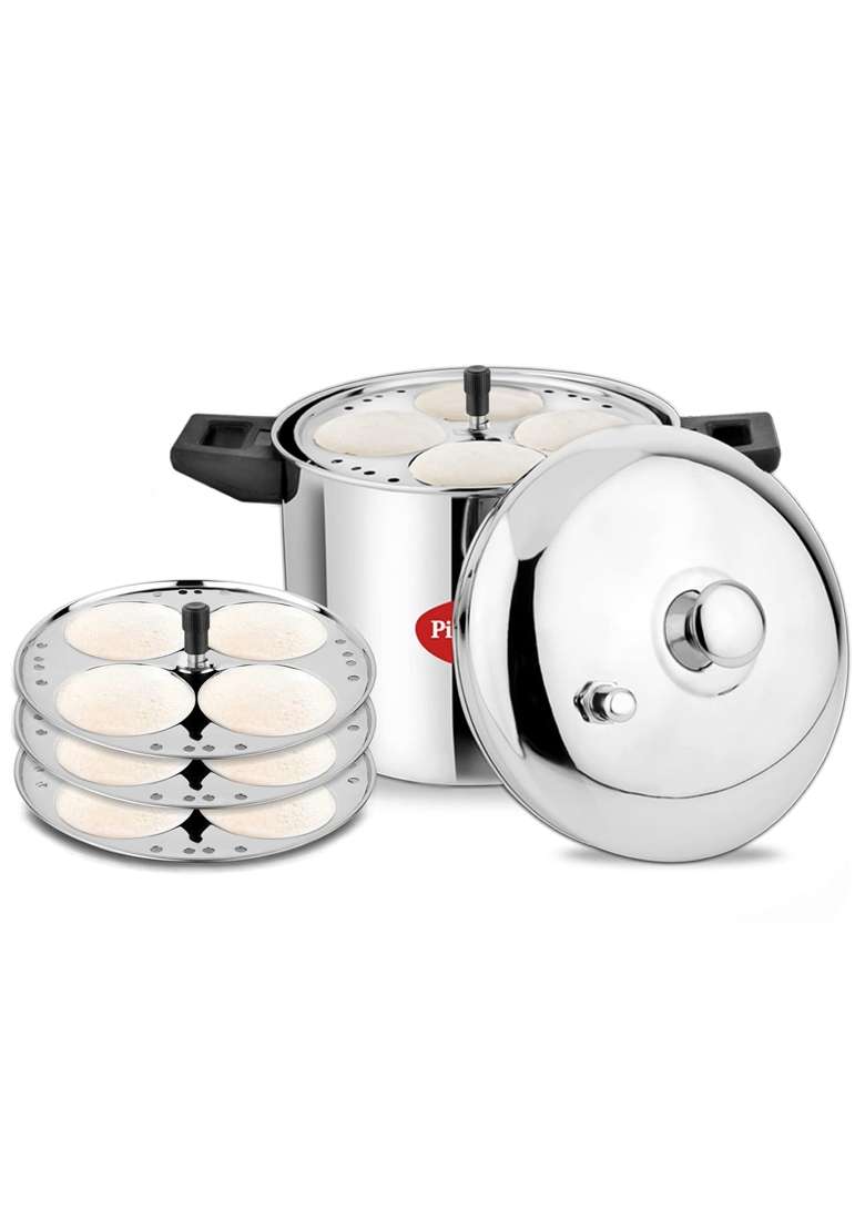 Pigeon Idly Maker 4 Plates Compatible with Induction and Gas Stove and Pigeon | 3 L | 3.2 Qt - Indya