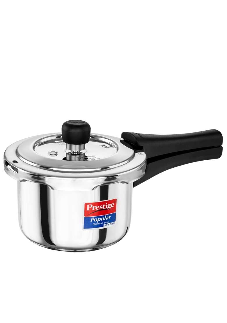 Prestige Stainless Steel Popular Svachh Outerlid Pressure Cooker | 1.5 L | 1.6 Qt | Induction Compatible - Indya