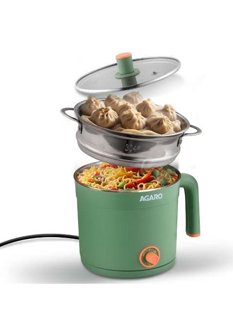 AGARO Regency Multipurpose Kettle with Steamer | 1.2 L | 1.3 Qt