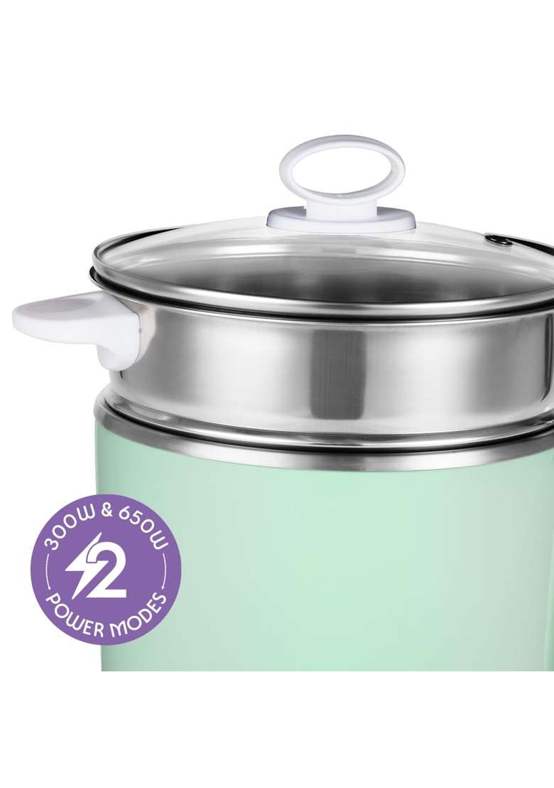 Borosil Klassic Electric Steel Kettle with Steamer | 1.2 L | 1.3 Qt - Indya