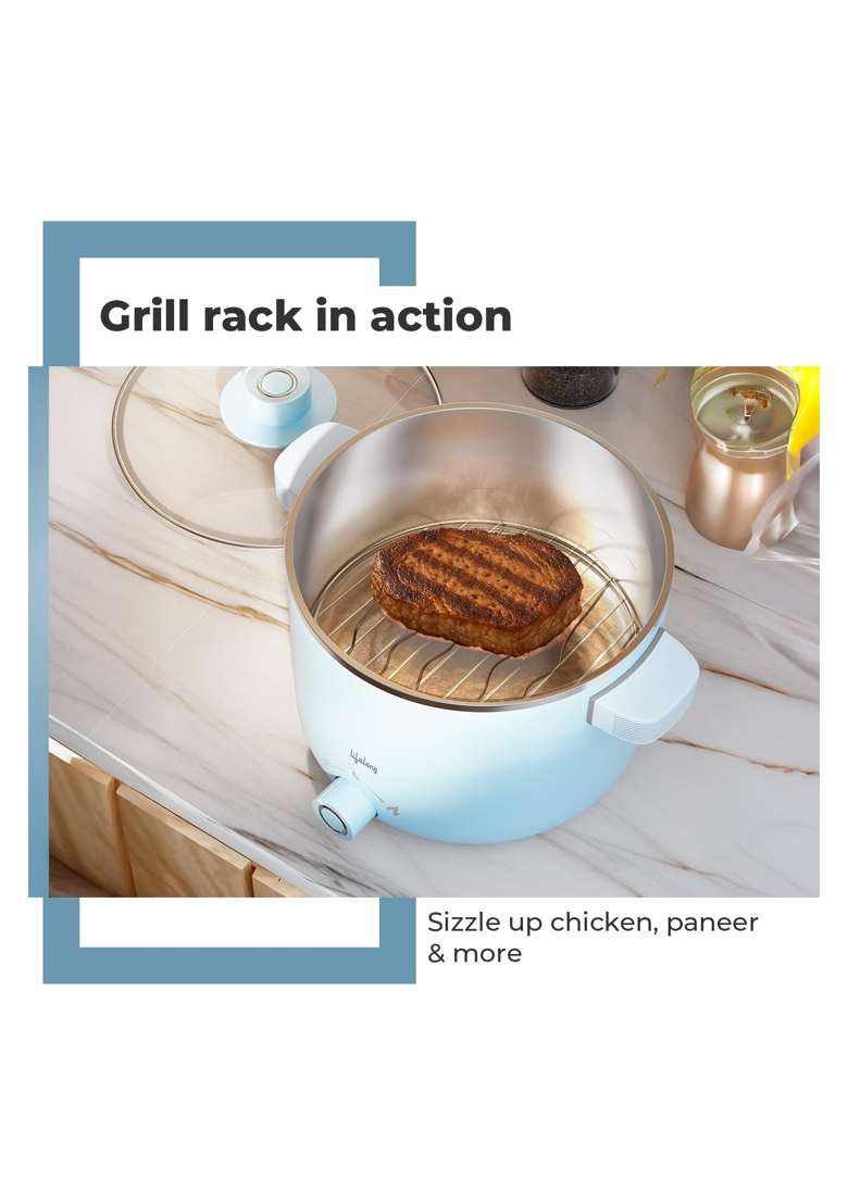 Lifelong Multi Cook Electric Kettle 600W | 1.5 L | 1.6 Qt - Indya