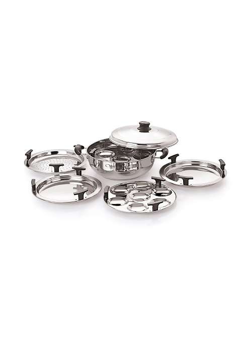 neelam Stainless Steel Multi Kadai Wok Big Induction Base | 3500 ml | 118.3 fl oz