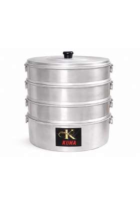 K.U.H.. K.U.H.A Premium Heavy-Duty Aluminium Momos Maker and Steamer with Sturdy Side | 4 L | 4.2 Qt | 18 cm | 7.1 Inch | Rust Resistant