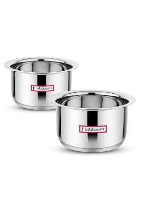 FLIXBLOOM Perfect Special Kitchen Stainless Steel Induction Base Cookware Utensil Sets | 2.5 L | 2.6 Qt