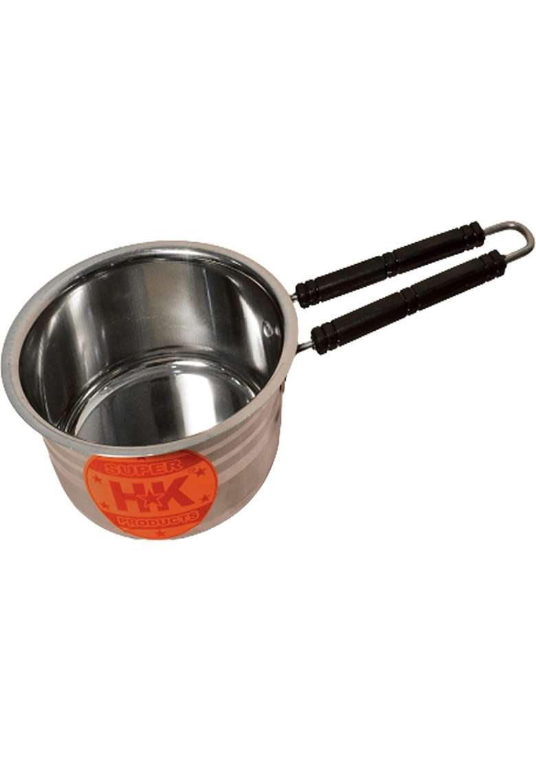 Super HK Products Sonanshi Stainless Steel Bhagona Patila with Lid Kitchen Cookware | 2 L | 2.1 Qt - Indya