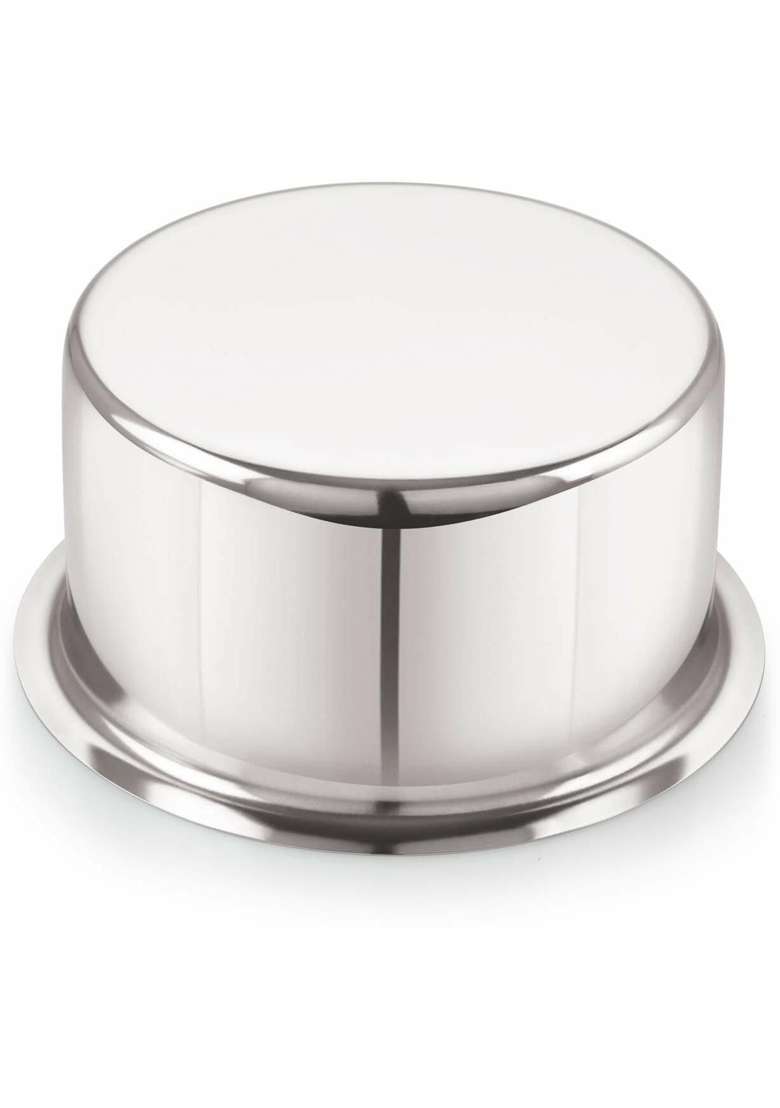 Sonanshi Stainless Steel Bhagona Patila with Lid Kitchen Cookware | 2.5 L | 2.6 Qt - Indya