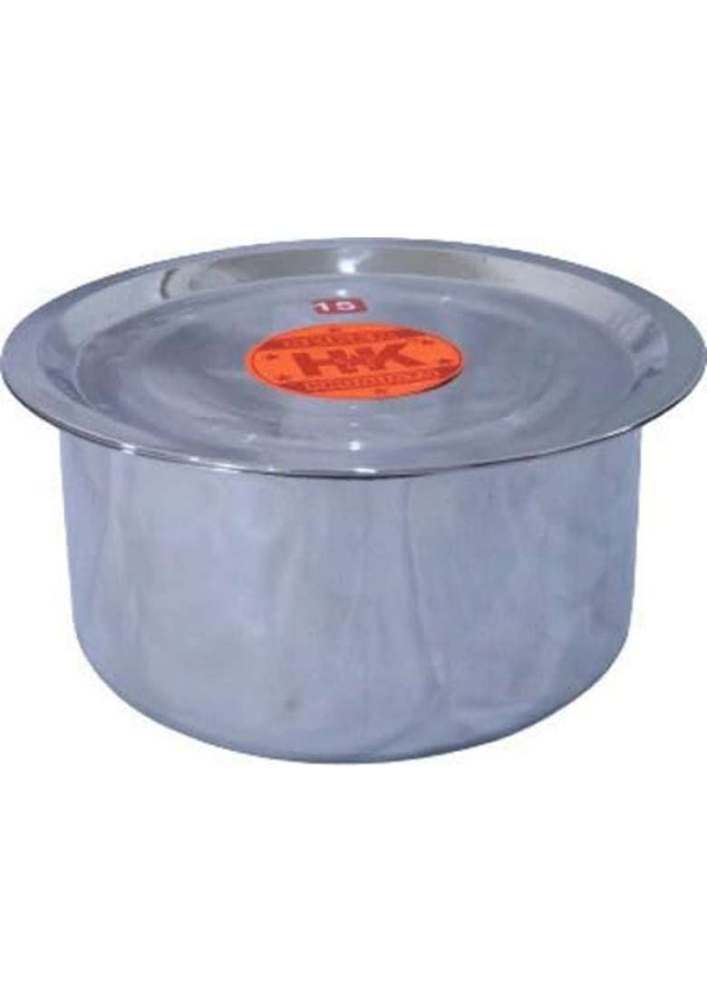 Super HK Products HK Stainless Steel Bhagona Patila with Lid Kitchen Cookware | 1 L | 1.1 Qt - Indya