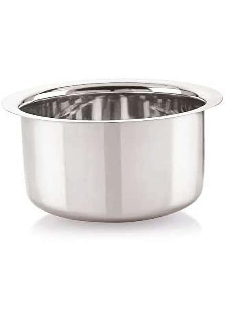 Sonanshi Stainless Steel Bhagona Patila with Lid Kitchen Cookware | 2.5 L | 2.6 Qt - Indya