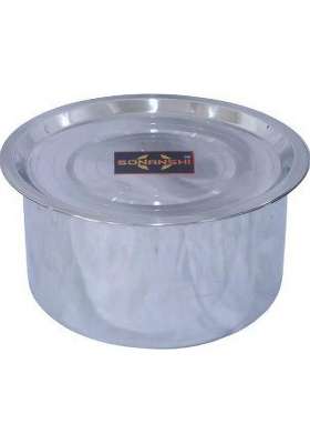 Sonanshi Stainless Steel Bhagona Patila with Lid Kitchen Cookware | 2 L | 2.1 Qt