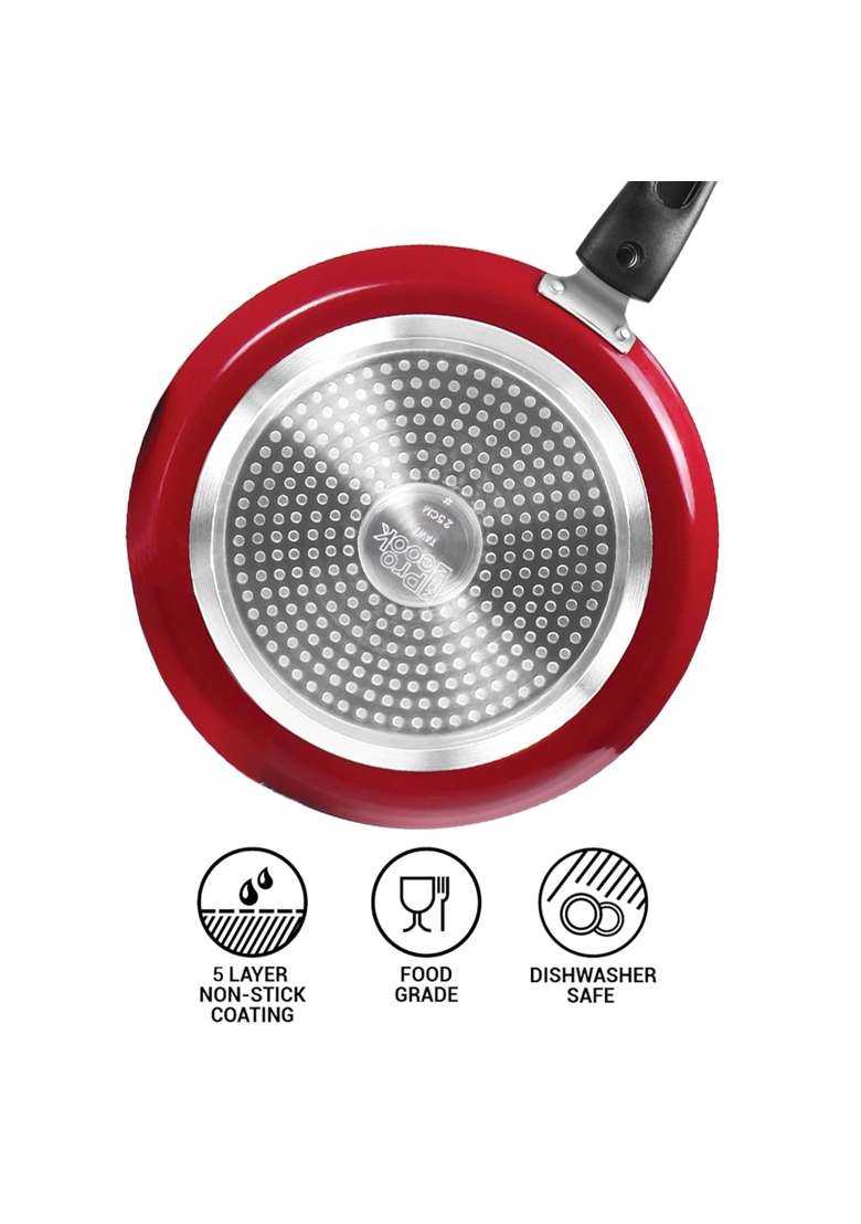 MILTON Pro cook Induction Cookware and Gas Stove Friendly Kitchen Jewel Set | Pack of 5 | Non-Stick | With Lid - Indya