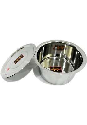 Sonanshi Aluminium Bhagona Tope with Lid for Kitchen Cooking | 2.5 L | 2.6 Qt