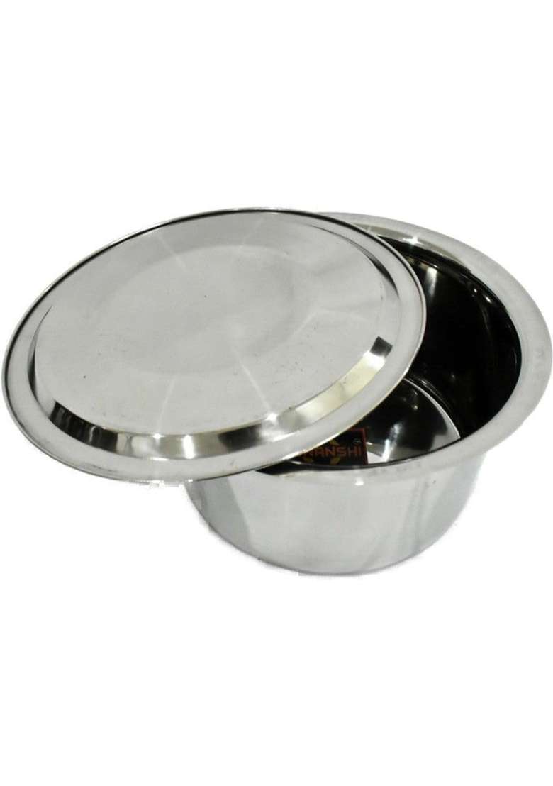 Sonanshi Aluminium Bhagona Tope with Lid for Kitchen Cooking | 2.5 L | 2.6 Qt - Indya