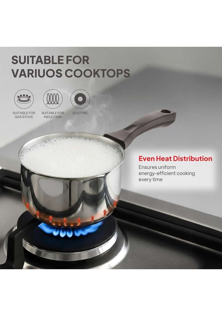 CELLO Galaxy Steelox Cookware Set | 3 L | 3.2 Qt | 3-Piece Set | With Lid - Indya