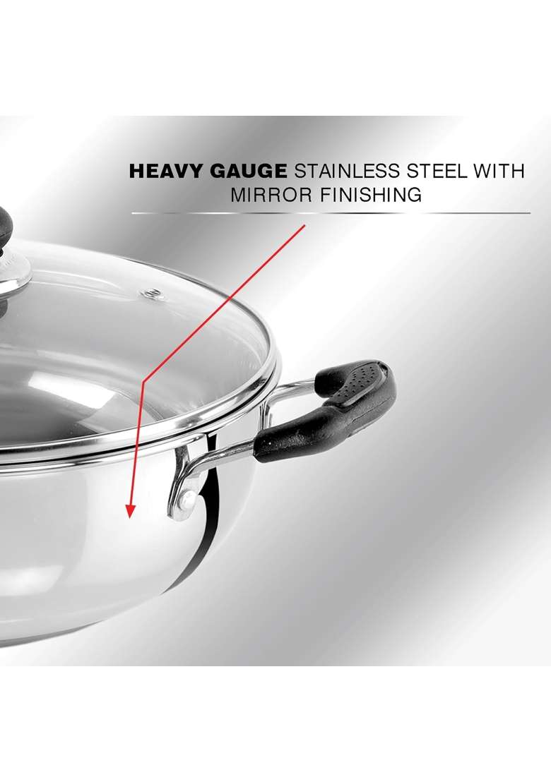CELLO Galaxy Steelox Cookware Set | 3 L | 3.2 Qt | 3-Piece Set | With Lid - Indya