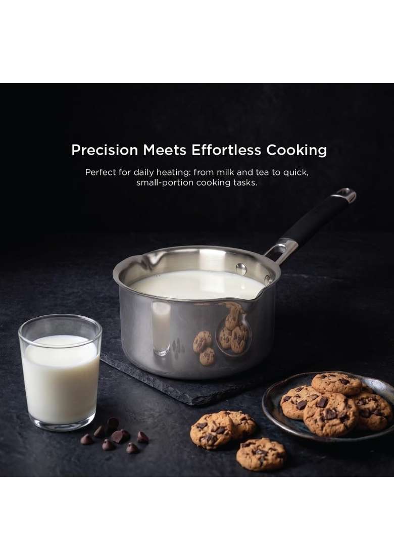Meyer Trivantage Pro Stainless Steel Triply Cookware Set | 2 L | 2.1 Qt | 22 cm | 8.7 Inch | 3-Piece Set | Induction Compatible | With Lid - Indya