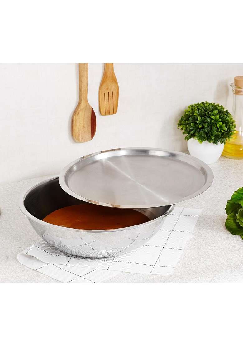 FLIXBLOOM Unified Stainless Steel Triply Induction Base LPG Capable Kitchen Cookware Set | 1.5 L | 1.6 Qt | With Lid - Indya