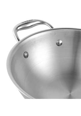 Vinod Platinum Triply Stainless Steel Cookware Combo | 2.5 L | 2.6 Qt | 24 cm | 9.4 Inch | 2-Piece Set | Induction Compatible | With Lid