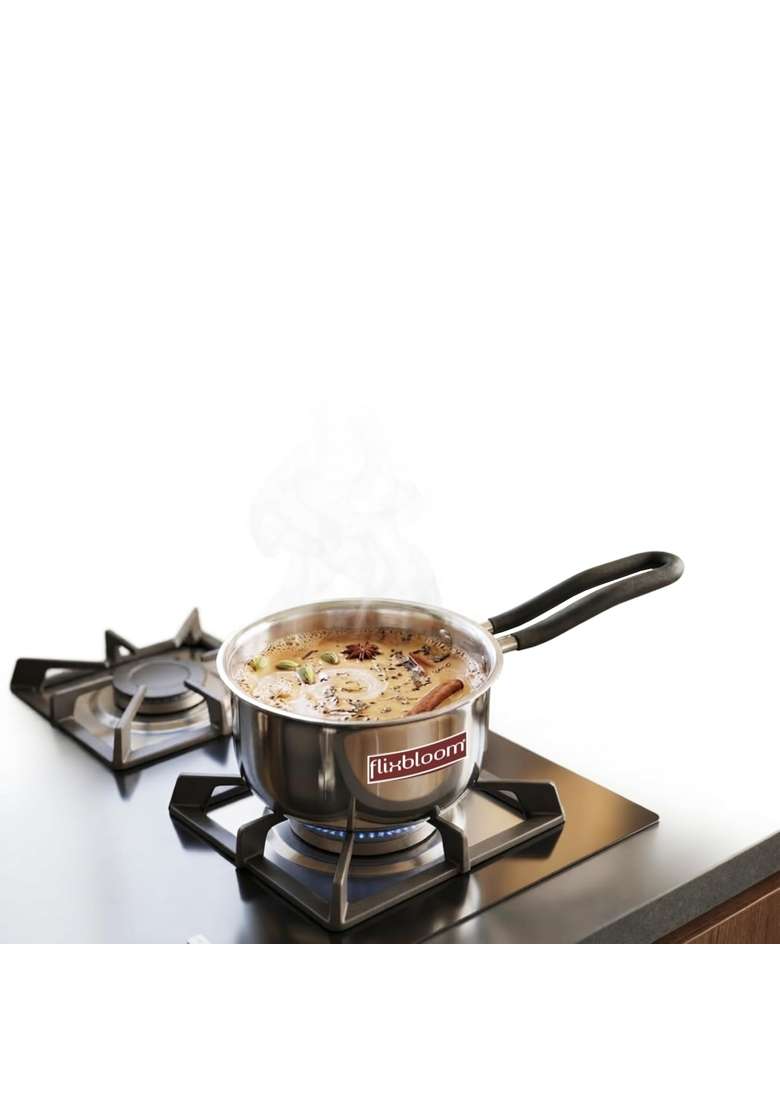 FLIXBLOOM Ultimate Stainless Steel Triply Thick Gauge Long-Life Cookware Induction | 5 L | 5.3 Qt - Indya