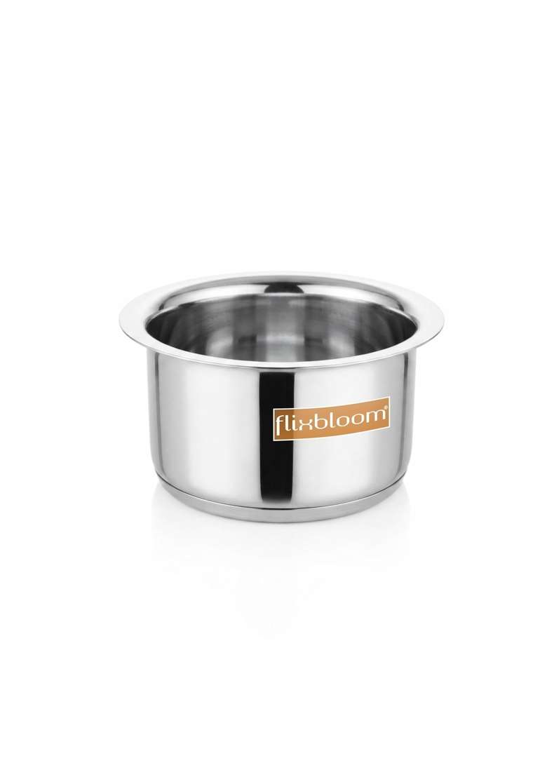 FLIXBLOOM Centric Kitchen Cookware Stainless Steel Triply-Sandwich Bottom Thick Gauge | 5 L | 5.3 Qt | Induction Compatible - Indya
