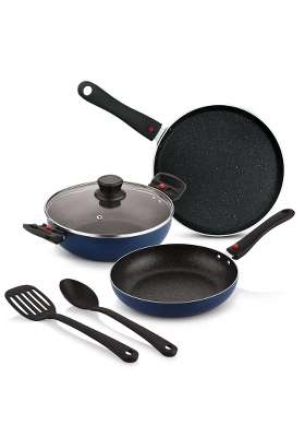 BERGNER Sherry Plus 5-Layer Non-Stick Coating Cookware Set with Induction Bottom | 2.5 L | 2.6 Qt | 24 cm | 9.4 Inch | 6-Piece Set | With Lid