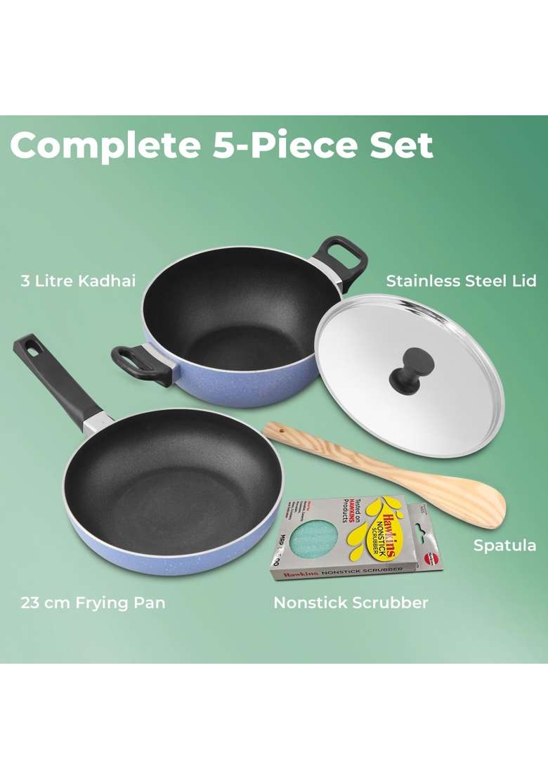 Hawkins 5-Piece Nonstick Quik Gift Set | Induction Compatible - Indya