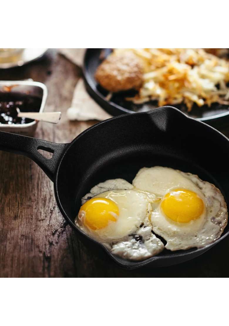 Meyer Pre-Seasoned Cast Iron Cookware Set | 26 cm | 10.2 Inch | 2-Piece Set - Indya