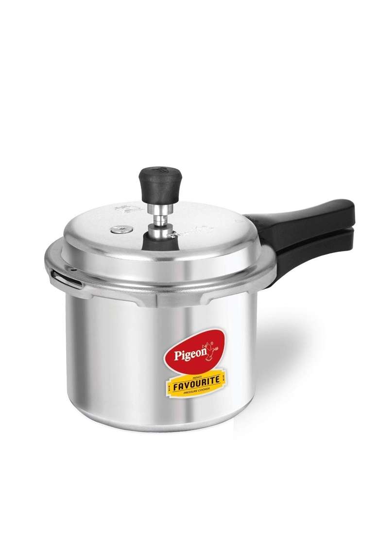 Pigeon By Stovekraft Favourite Induction Base Aluminium Pressure Cooker with Outer Lid | 3 L | 3.2 Qt - Indya