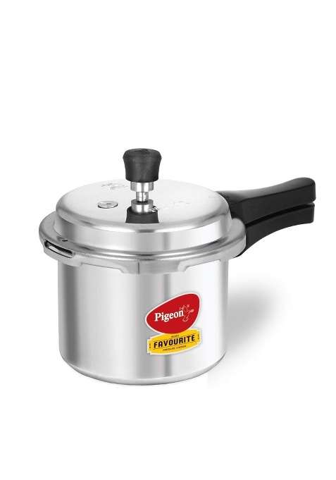 Pigeon By Stovekraft Favourite Induction Base Aluminium Pressure Cooker with Outer Lid | 3 L | 3.2 Qt