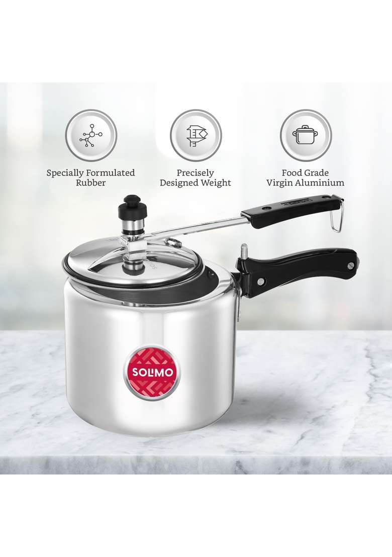 Solimo Amazon Brand Solimo | 3 L | 3.2 Qt | Induction Compatible - Indya