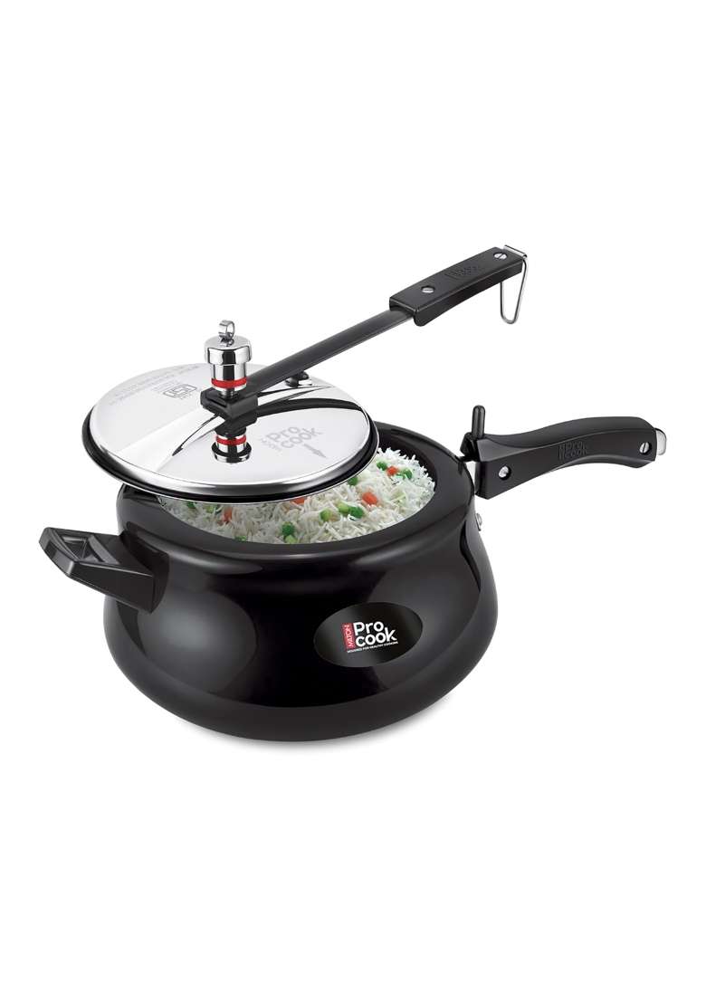 MILTON Pro cook Induction Cookware and Gas Stove Friendly Hard Anodized Royal Curve Pressure | 5 L | 5.3 Qt - Indya