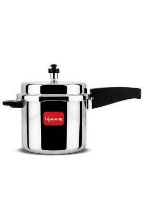 Lifelong Stainless Steel Pressure Cooker | 5 L | 5.3 Qt | Induction Compatible