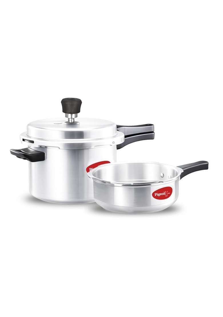 Pigeon Aluminium Pressure Cooker Combo | 3 L | 3.2 Qt - Indya