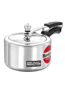 Hawkins Classic Inner Lid Aluminium Pressure Cooker | 3 L | 3.2 Qt | Induction Compatible