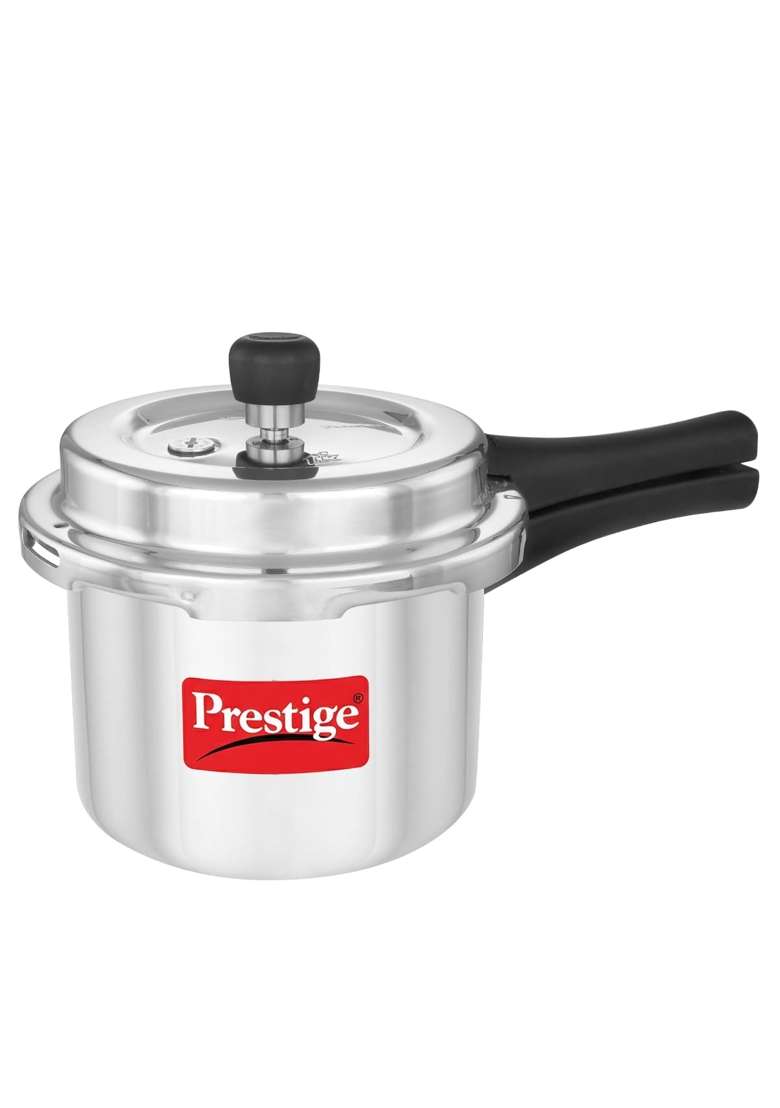 Prestige Aluminium Popular Plus Svachh Outerlid Pressure Cooker | 3 L | 3.2 Qt | Induction Compatible - Indya