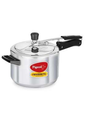 Pigeon By Stovekraft Favourite Aluminium Inner Lid Induction Base Pressure Cooker | 5 L | 5.3 Qt