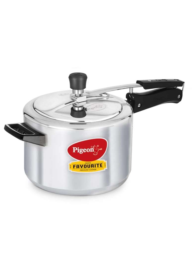 Pigeon By Stovekraft Favourite Aluminium Inner Lid Induction Base Pressure Cooker | 5 L | 5.3 Qt - Indya