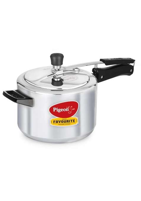 Pigeon By Stovekraft Favourite Aluminium Inner Lid Induction Base Pressure Cooker | 5 L | 5.3 Qt