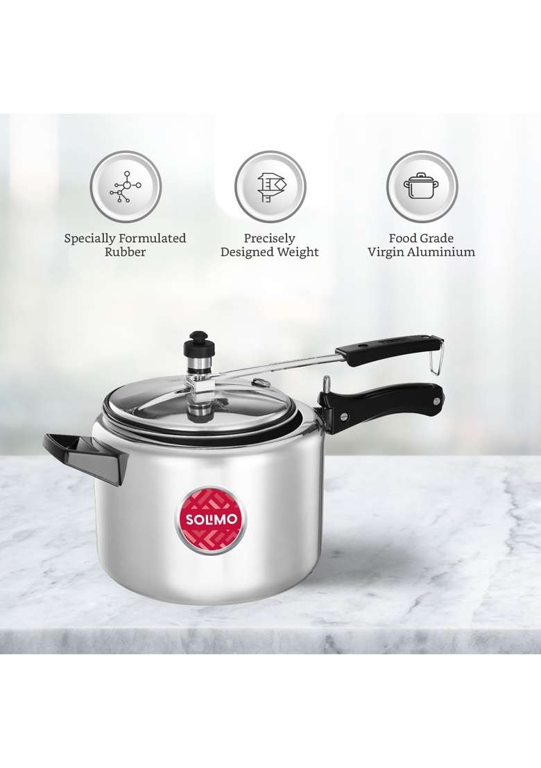 Solimo Amazon Brand Solimo | 5 L | 5.3 Qt | Induction Compatible - Indya