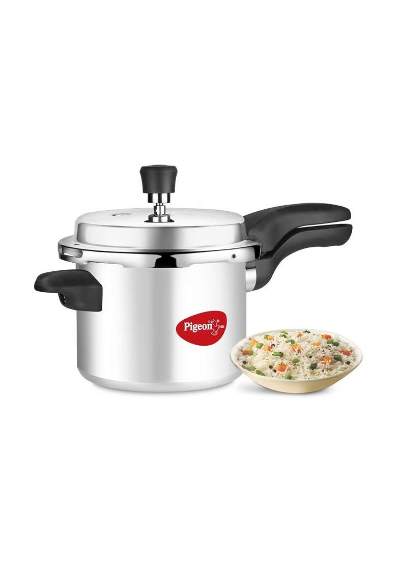Pigeon By Stovekraft Calida Induction Base Aluminium Pressure Cooker with Outer Lid | 3 L | 3.2 Qt - Indya