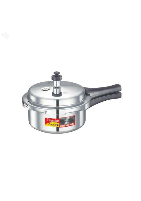 Prestige Popular Plus Induction Base Outer Lid Aluminium Pressure Cooker | 2 L | 2.1 Qt