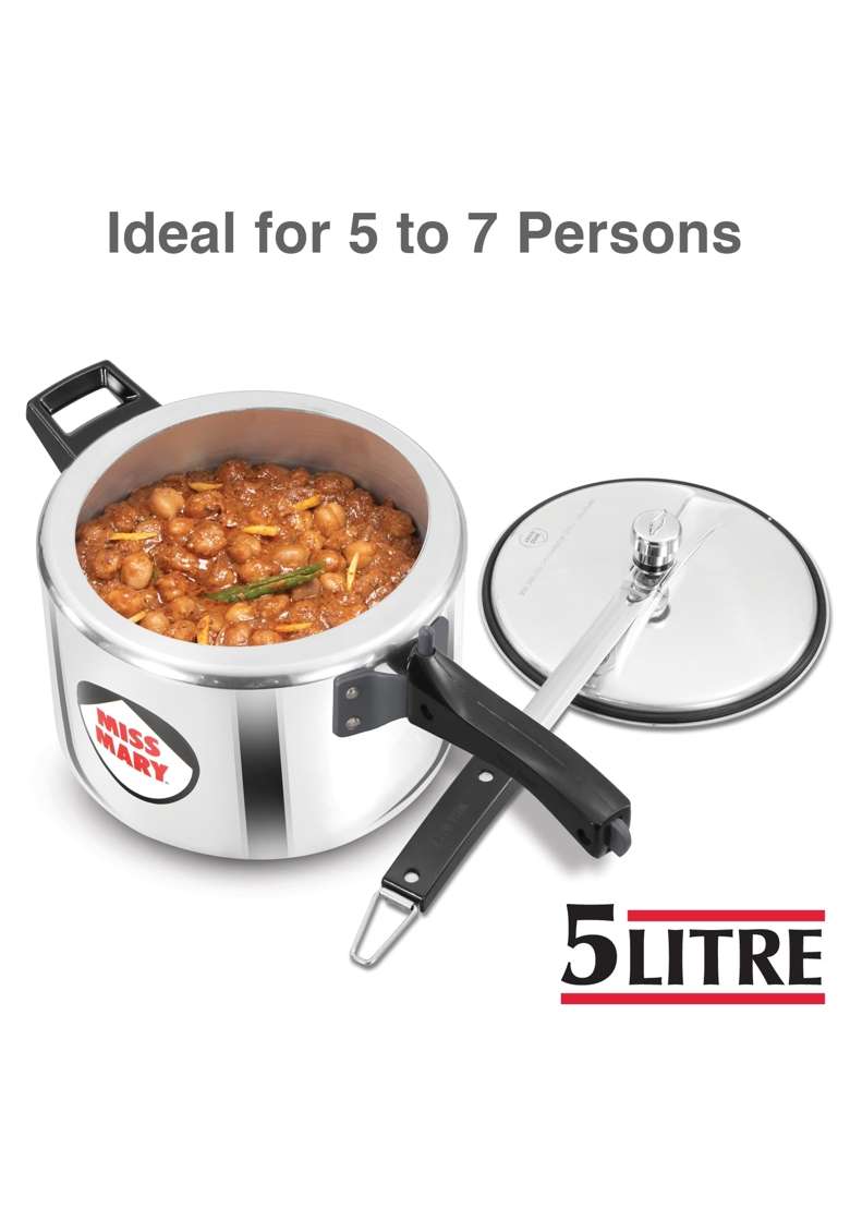 Hawkins Miss Mary Pressure Cooker | 5 L | 5.3 Qt | Induction Compatible - Indya