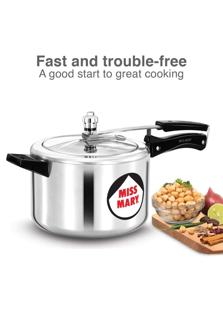 Hawkins Miss Mary Pressure Cooker | 5 L | 5.3 Qt | Induction Compatible - Indya