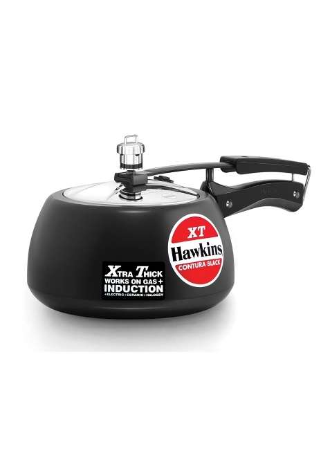 Hawkins Contura Black XT Induction Compatible Aluminium Inner Lid Pressure Cooker | 3 L | 3.2 Qt