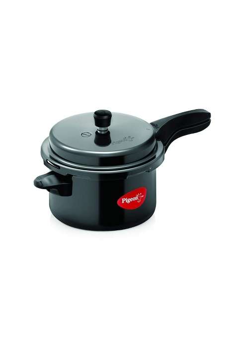 Pigeon Titanium Hard Anodized Aluminium Outer Lid Pressure Cooker | 5 L | 5.3 Qt