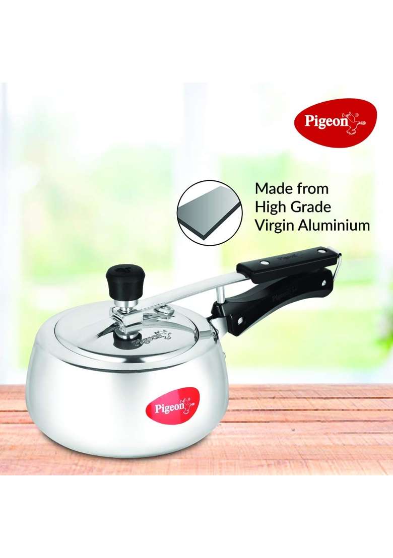 Pigeon Aluminium Pressure Cooker Inner Lid with Induction Base | 2 L | 2.1 Qt - Indya
