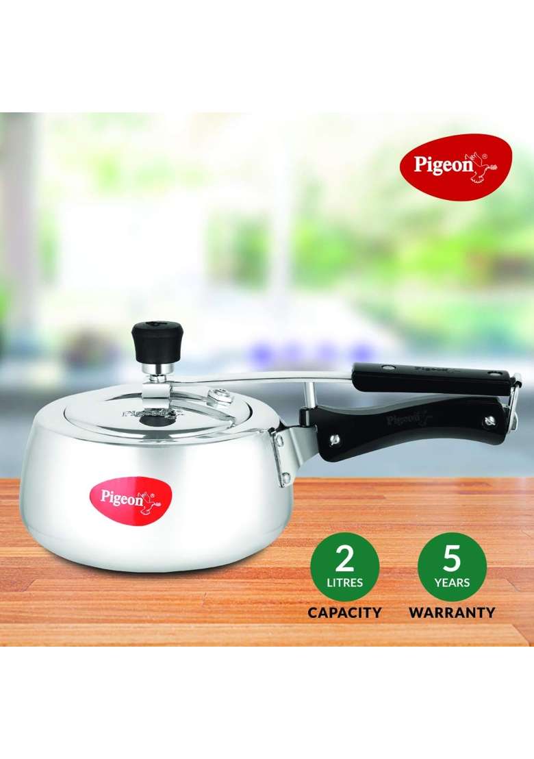 Pigeon Aluminium Pressure Cooker Inner Lid with Induction Base | 2 L | 2.1 Qt - Indya