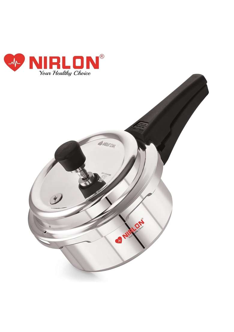 NIRLON Induction Base Outer Lid Aluminium Pressure Cooker | 2 L | 2.1 Qt - Indya