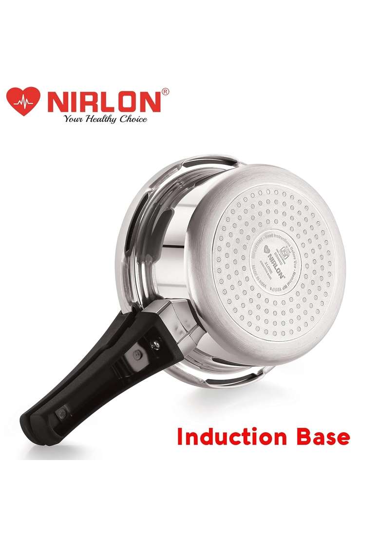 NIRLON Induction Base Outer Lid Aluminium Pressure Cooker | 2 L | 2.1 Qt - Indya