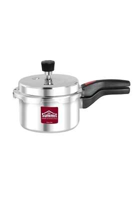 SUMMIT Outer Lid Induction Base Supreme Aluminium Pressure Cooker | 2 L | 2.1 Qt