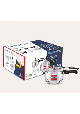 UCOOK By United Ekta Engg. Silvo Plus Oval Induction Base Aluminium Inner Lid | 2 L | 2.1 Qt